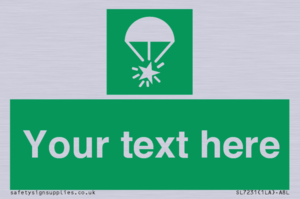 Custom sign safe condition Rocket parachute flare